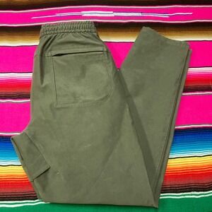 Lululemon Utilitech Canvas Pants Mens M x 29"‎ L Olive Green Pull On M5AJGS